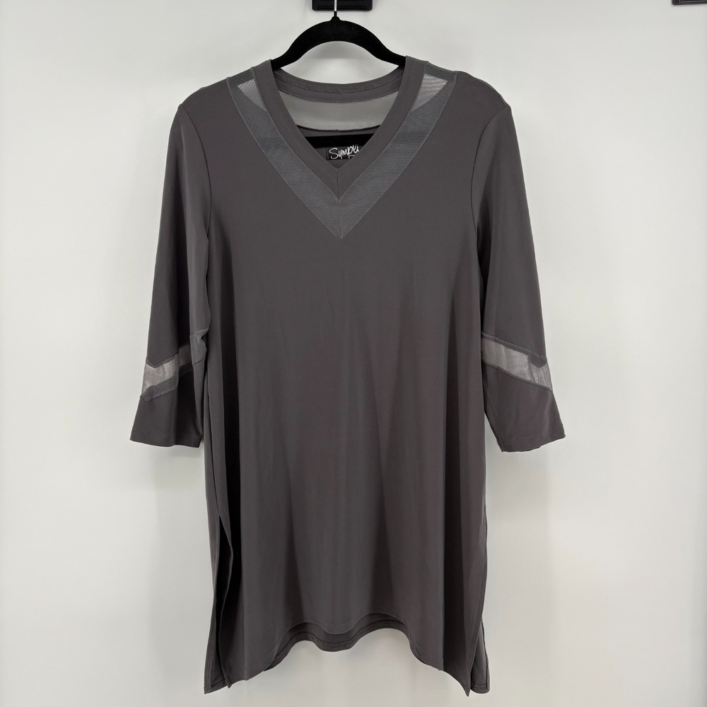 Sympli Mesh Inlay Tunic Top Size 10‎
